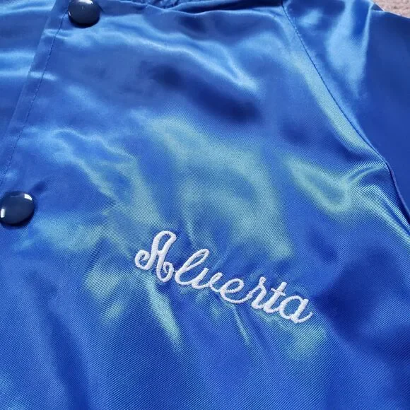 Vintage 90s Wyoming Elk Club 1990 Size S-M Mens Lightweight Royal Blue Jacket - Picture 6 of 9